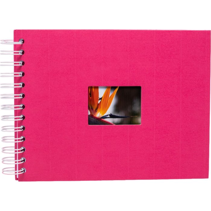 HNFD Spiralalbum BULDANA fuchsia 23x17 cm 40 weiße säurefreie Seiten