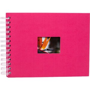 HNFD Spiralalbum BULDANA fuchsia 23x17 cm 40 weiße...