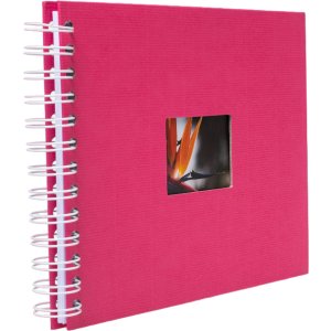 HNFD Spiralalbum BULDANA fuchsia 23x17 cm 40 weiße säurefreie Seiten