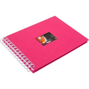 HNFD Spiralalbum BULDANA fuchsia 23x17 cm 40 weiße säurefreie Seiten