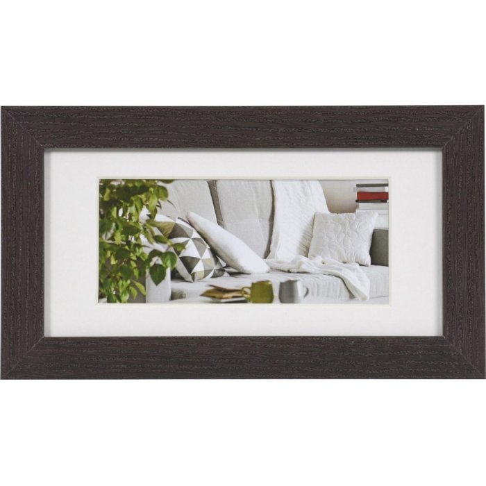 Фоторамка современная 10x20 см темно-коричневая
