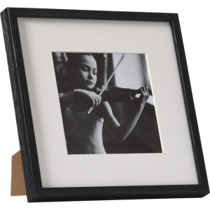 Henzo Viola Holzrahmen 20x20 cm schwarz mit Passepartout 13x13 cm