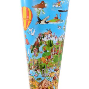 Рюкзак Goldbuch «Карта мира» 70 см, круглый, оранжевый фетровый застёжка