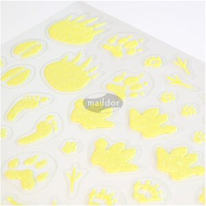 Светящиеся наклейки Phospho Stick, 2 листа, лапки желтые