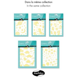 Светящиеся наклейки Phospho Stick, 2 листа, лапки желтые