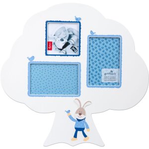 Goldbuch Semmelbunny Fotorahmen-Set Baby Blau Hasen Vogel Dekoration