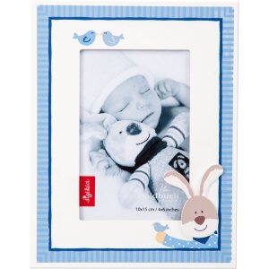 Goldbuch Semmelbunny Fotorahmen-Set Baby Blau Hasen Vogel Dekoration