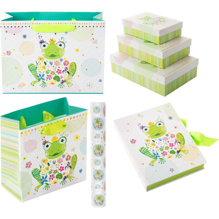 Turnowsky Happy Frog Geschenkverpackungen Froschmotiv Kunstdruck Relief