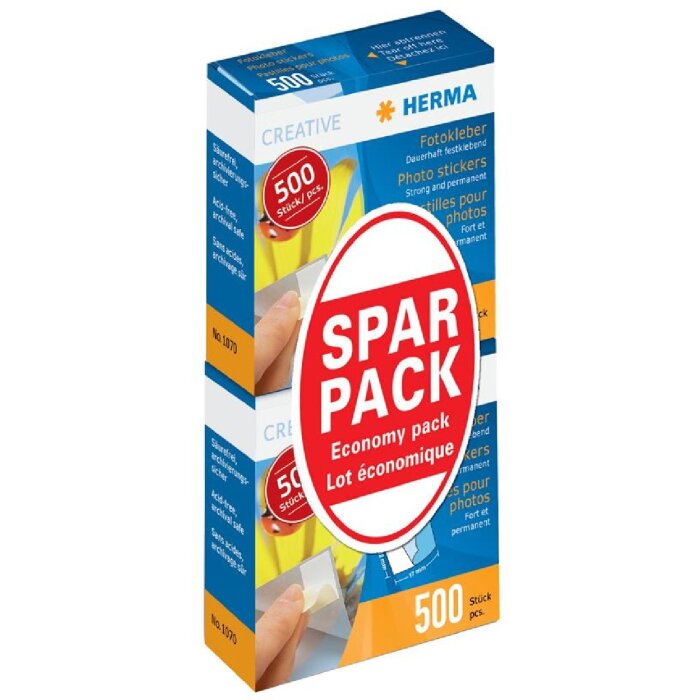 HERMA 1000 самоклеящихся фототочек эконом упаковка (2x 500 шт.)