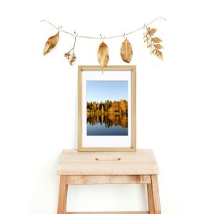 Walther Kunststoffrahmen Steel Style 20x30 cm gold mit Passepartout 15x20 cm