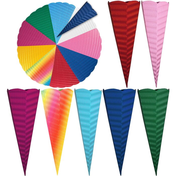 Заготовка Goldbuch для 3D-школьной сумки из цветной волнистой бумаги