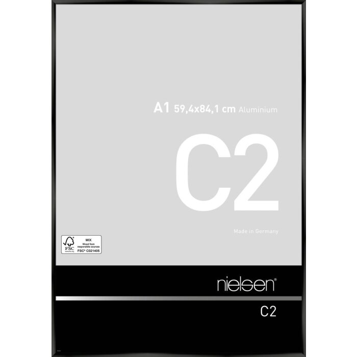 Алюминиевая рама C2 анодированная черная глянцевая 60x84 см