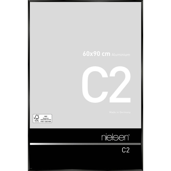 Алюминиевая рама C2 анодированная черная глянцевая 60x90 см