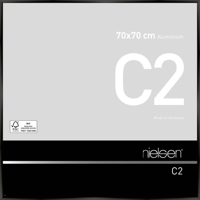 Nielsen алюминиевая рама C2 анодированная черная глянцевая 70x70 см
