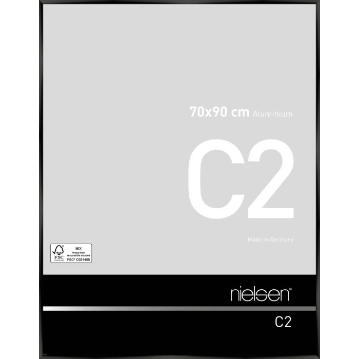 Алюминиевая рама C2 анодированная черная глянцевая 70x90 см