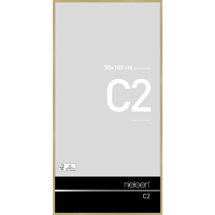 Nielsen алюминиевая рама C2 текстурированное золото матовое 50x100 см