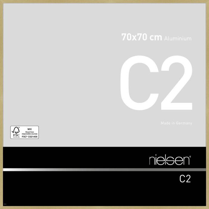 Алюминиевая рама C2 текстурированное золото матовое 70x70 см