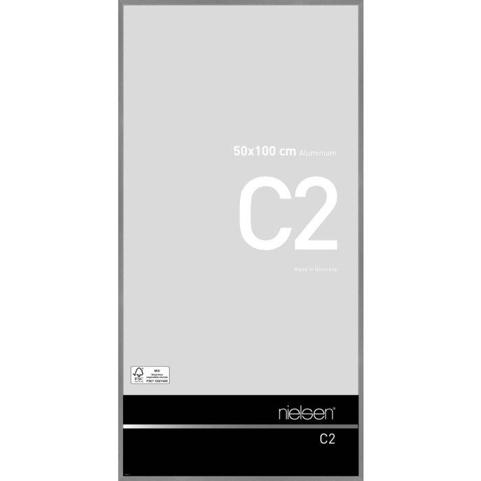 Алюминиевая рама C2 текстурированная серая матовая 50x100 см