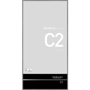 Алюминиевая рама C2 текстурированная серая матовая 50x100 см