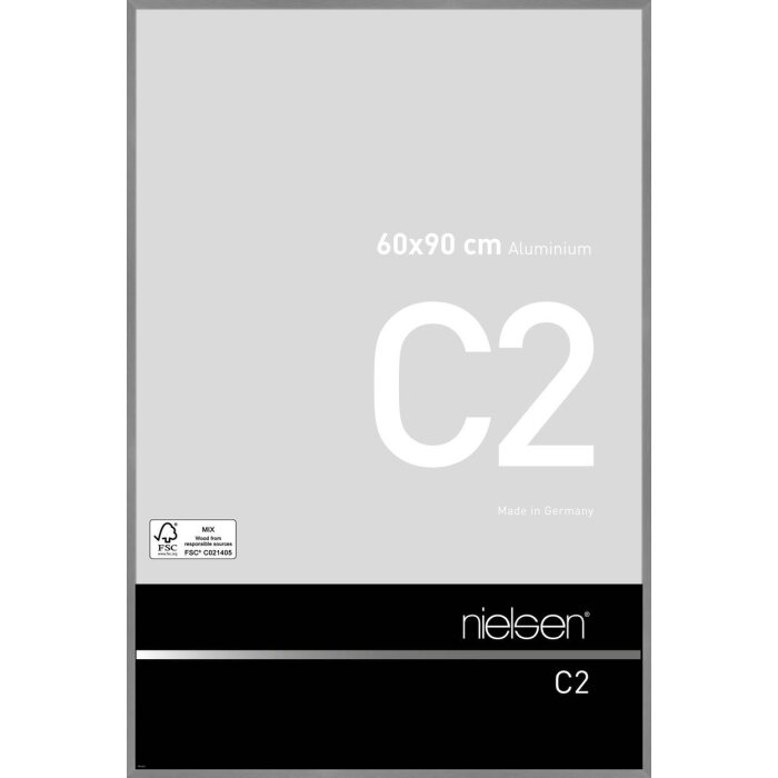 Алюминиевая рама C2 текстурированная серая матовая 60x90 см