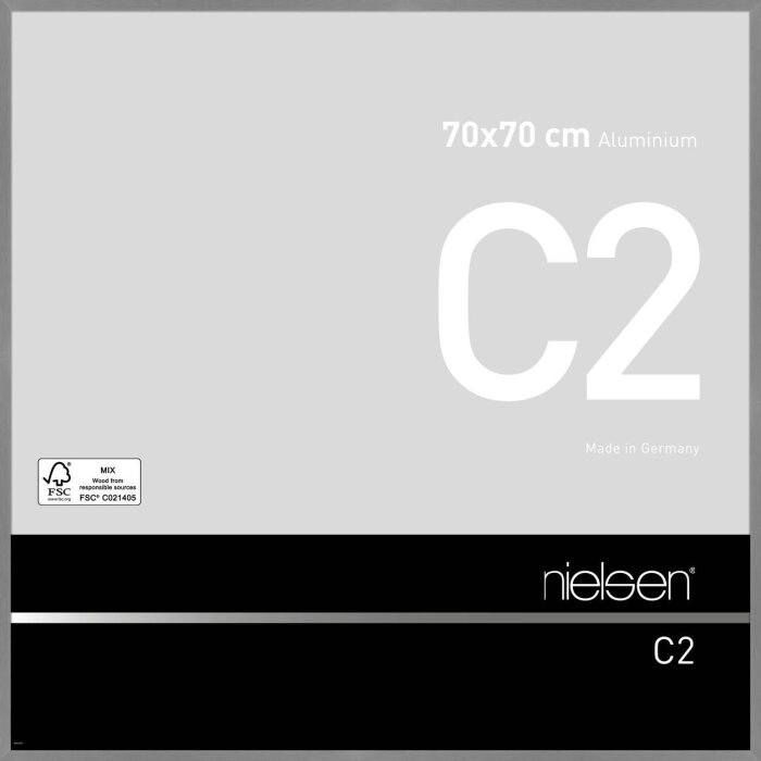Алюминиевая рама C2 текстурированная серая матовая 70x70 см