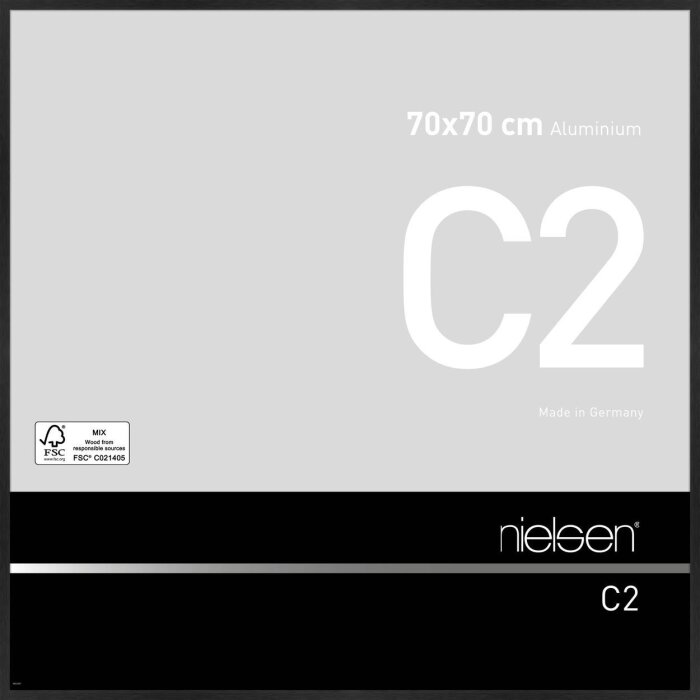 Алюминиевая рама C2 черная матовая 70x70 см