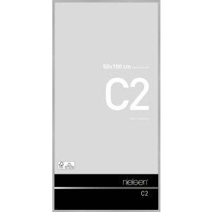Алюминиевая рама C2 структура серебро матовое 50x100 см