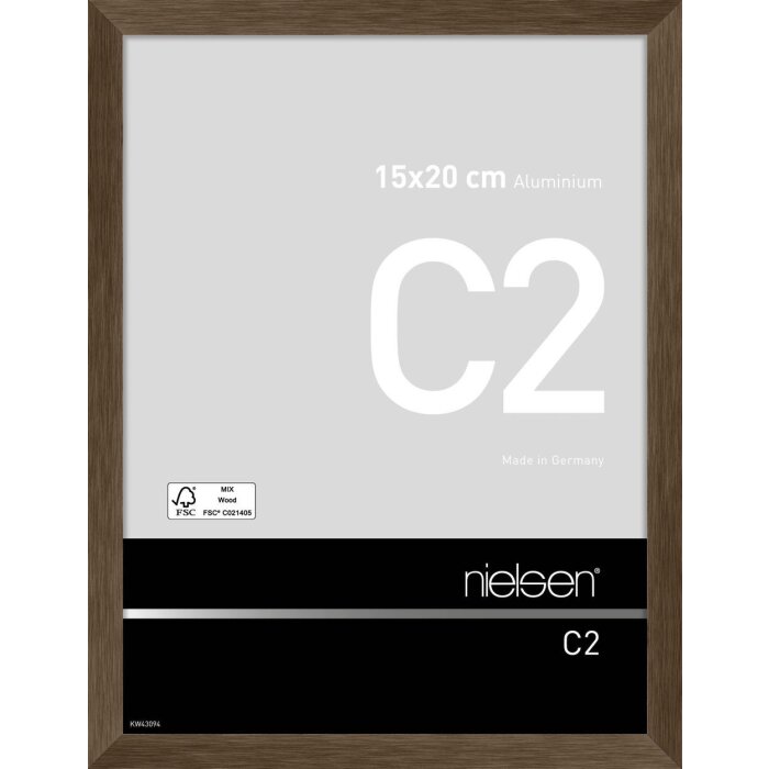 Nielsen алюминиевая рама C2 структура орех матовый 15x20 см