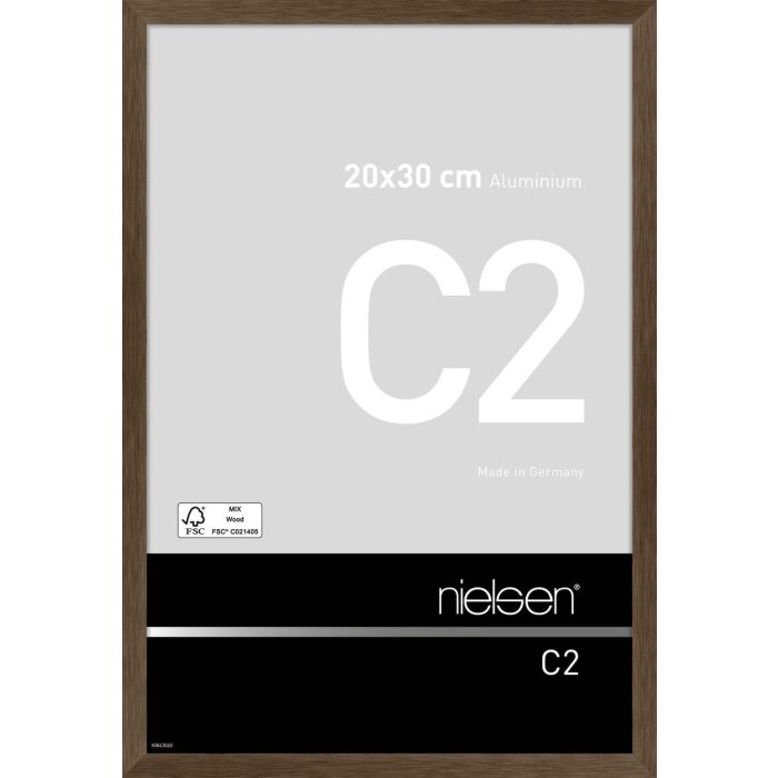 Алюминиевая рама C2 структура орех матовый 20x30 см