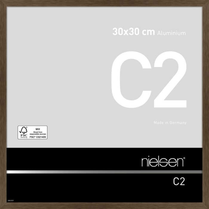 Алюминиевая рама C2 структура орех матовый 30x30 см