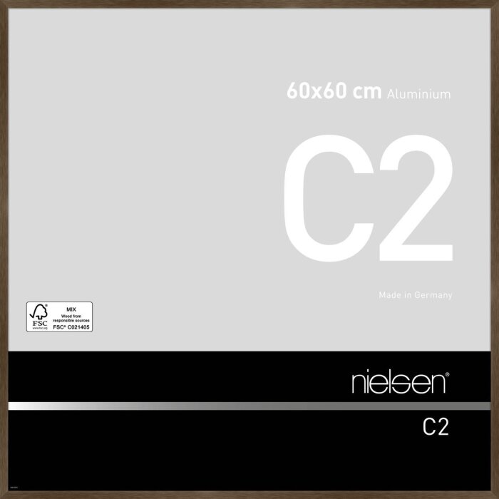 Алюминиевая рама C2 структура орех матовый 60x60 см