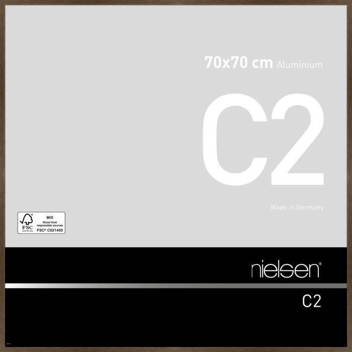 Алюминиевая рама C2 структура орех матовый 70x70 см