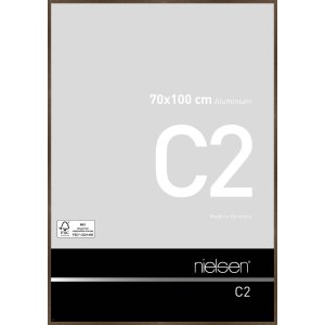 Алюминиевая рама C2 структура орех матовый 70x100 см