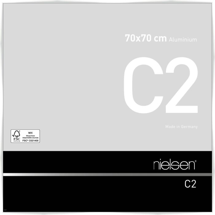 Алюминиевая рама C2 белая глянцевая 70x70 см