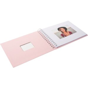 HNFD Spiralalbum BULDANA 23x17 cm 40 weiße Seiten Papiereinband Spiralbindung