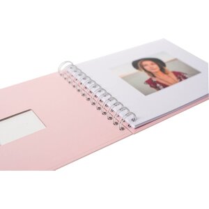 HNFD Spiralalbum BULDANA 23x17 cm 40 weiße Seiten Papiereinband Spiralbindung