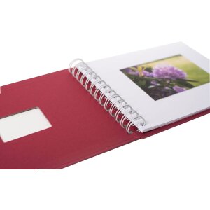 HNFD Spiralalbum BULDANA 23x17 cm 40 weiße Seiten Papiereinband Spiralbindung