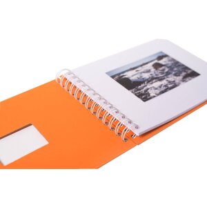 HNFD Spiralalbum BULDANA 23x17 cm 40 weiße Seiten Papiereinband Spiralbindung