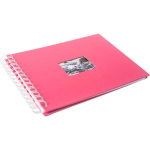 HNFD Spiralalbum BULDANA 23x17 cm 40 weiße Seiten Papiereinband Spiralbindung