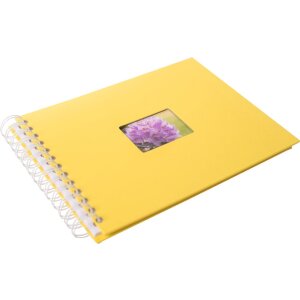 HNFD Spiralalbum BULDANA 23x17 cm 40 weiße Seiten Papiereinband Spiralbindung