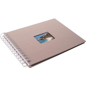 HNFD Spiralalbum BULDANA 23x17 cm 40 weiße Seiten Papiereinband Spiralbindung