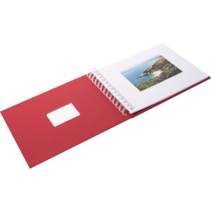 HNFD Spiralalbum BULDANA 23x17 cm 40 weiße Seiten Papiereinband Spiralbindung