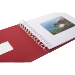 HNFD Spiralalbum BULDANA 23x17 cm 40 weiße Seiten Papiereinband Spiralbindung