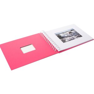 HNFD Spiralalbum BULDANA 23x17 cm 40 weiße Seiten Papiereinband Spiralbindung