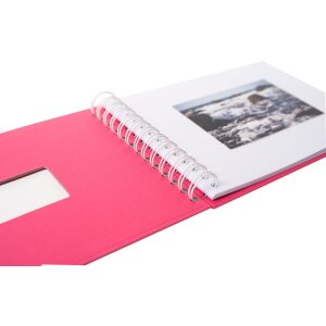 HNFD Spiralalbum BULDANA 23x17 cm 40 weiße Seiten Papiereinband Spiralbindung