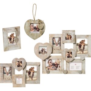 Walther Holzrahmen Le Coeur Rustikal 10x15 cm 13x18 cm Fotogalerie 3er Rahmen