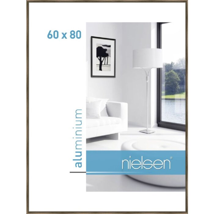 Nielsen алюминиевая рама Классическая структура Орех 60x80 см