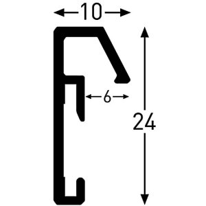 Алюминиевая рамка Gallery Junior черная 3 фото 13x18 см