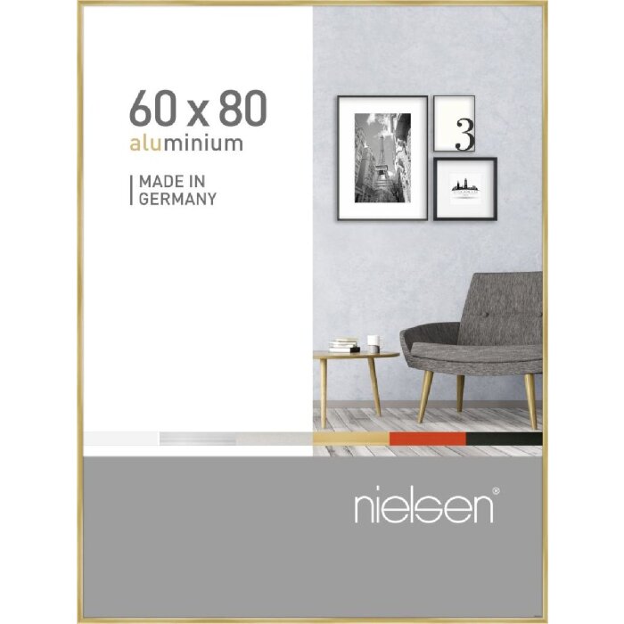 Nielsen алюминиевая рамка Pixel 60x80 см золото глянцевое