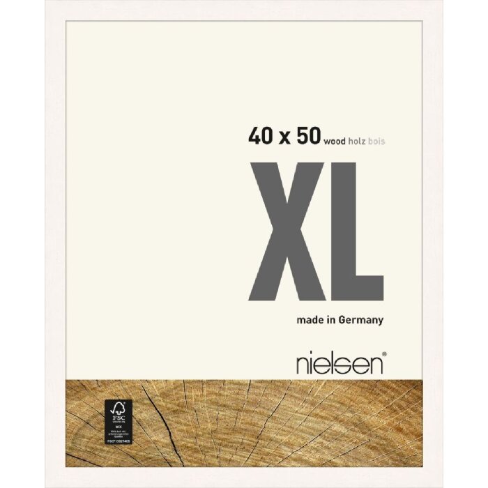 Деревянная рамка Nielsen XL 40x50 см белая непрозрачная